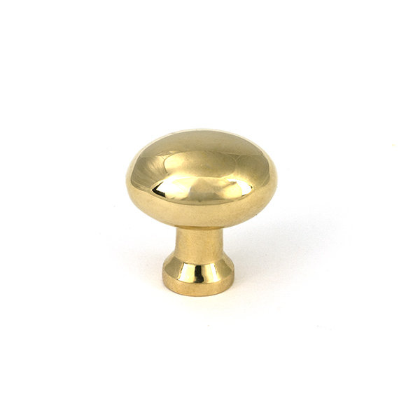 Moore Cabinet Knob, Polished Brass, 0.98" Knob Diameter