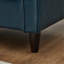 Canapé en cuir de style classique, similicuir respirant avec coussin de siège capitonné, pieds en bois massif pour le salon, bleu marine-133232854-133232857