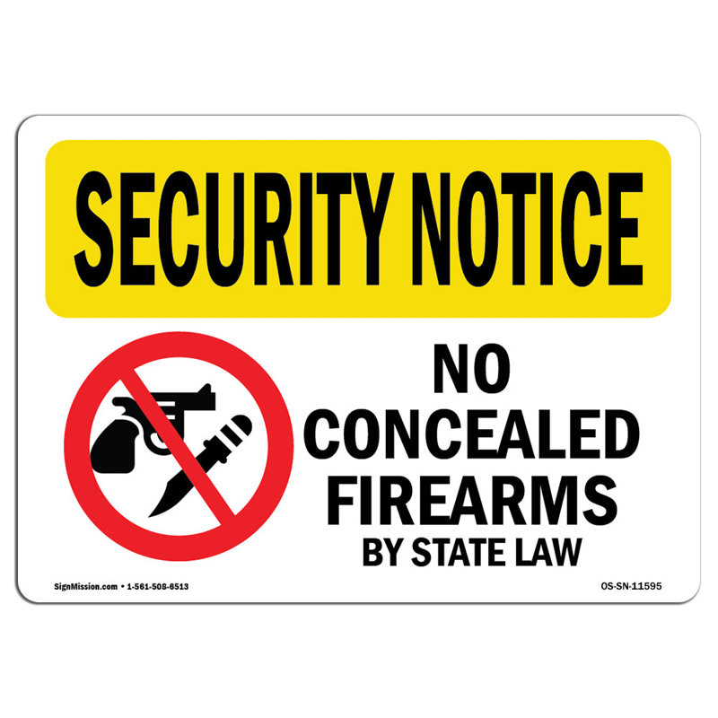 Security Notice Sign, 12" H x 18" W x 0.1" D