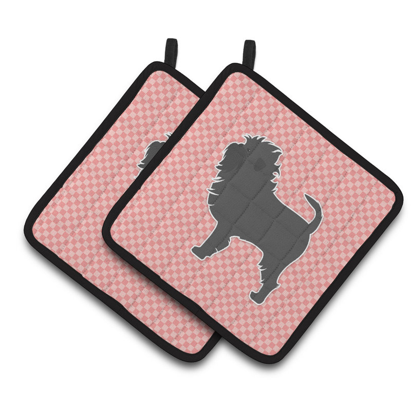 Cuisinier poignée de damier east urban home affenpinscher, Rose