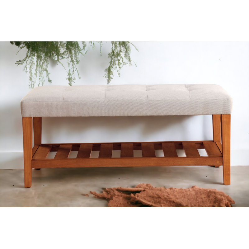 Tissu et banc gris clair Charla, Gris, Gris