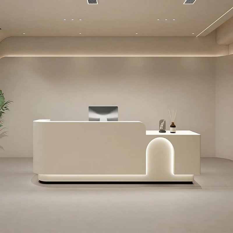 Clauzell Reception Desk, Cream