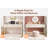 Cream White Vanity Desk With 3 Drawers, Modern Makeup Table Or Writing Desk, Multipurpose Dressing Table For Bedroom, No Mirror Included