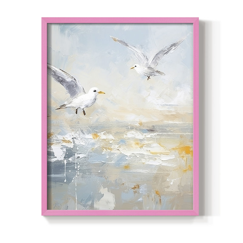 NAUTICAL Series CDLV, reproduction encadrée - bois massif, Rose, H 15 po x l 12 po