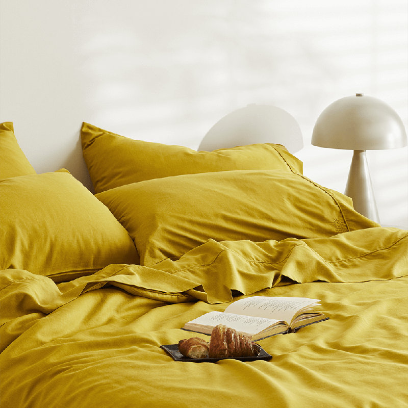 Signature Sateen Pillowcase, Full / Double Pillowcase + Pillowcases 2 Standard, Honey