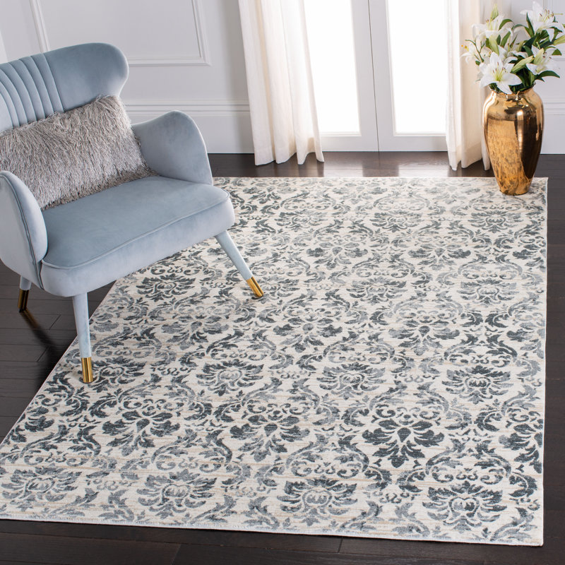 Tapis damassé Purnell Performance, Rectangle 5 pi 3 po x 7 pi 7 po
