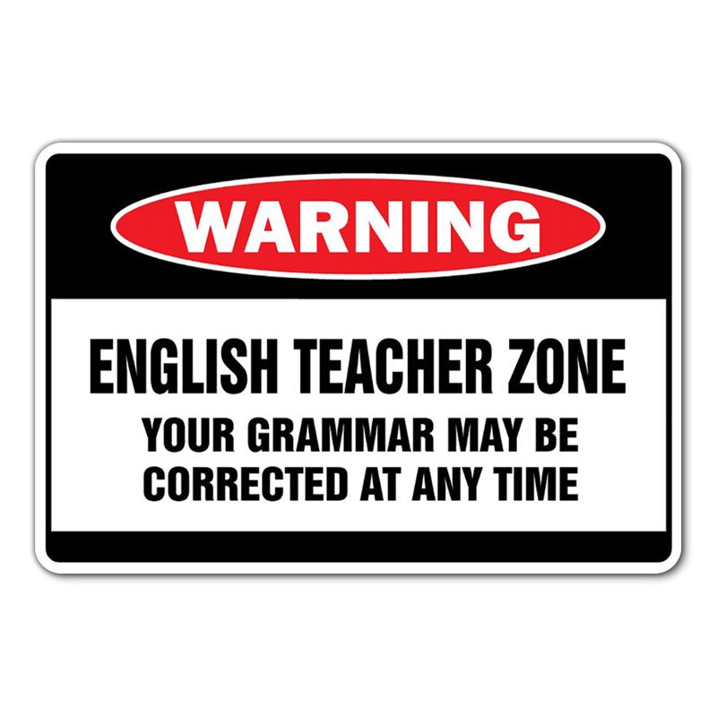 Panneau d'avertissement anglais English
