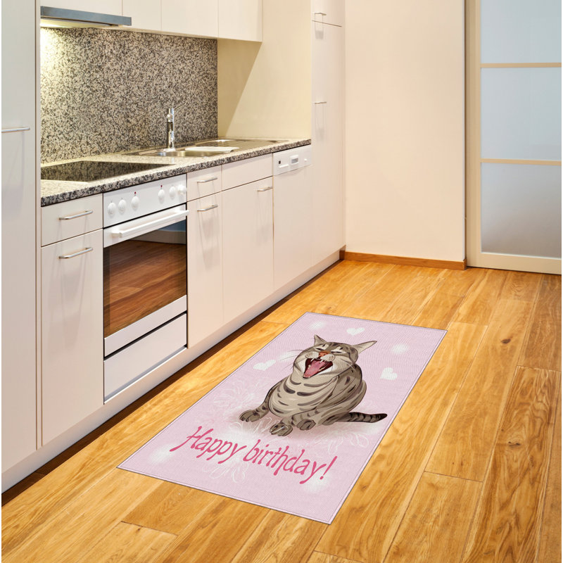 Cat High Density Long Fiber Poly Threads Decorative Area Rug Carpet, Rectangle 4' x 5'8"