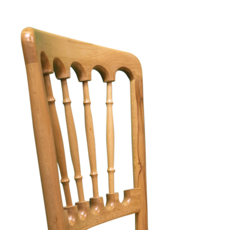 Arroyo 43cm H Solid Wood Slat Back Stacking Side Chair, Natural