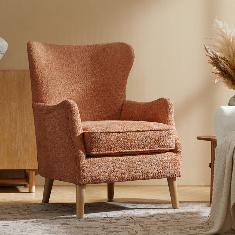Fauteuil à oreilles 28,5 po Caden, Corail