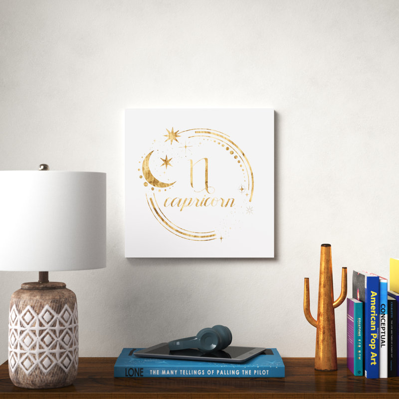«Gilded Astrology X» par Grace Popp - impression sur toile tendue, H 20 po x l 20 po