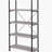 Gray driftwood four-tier bookshelf-953721526