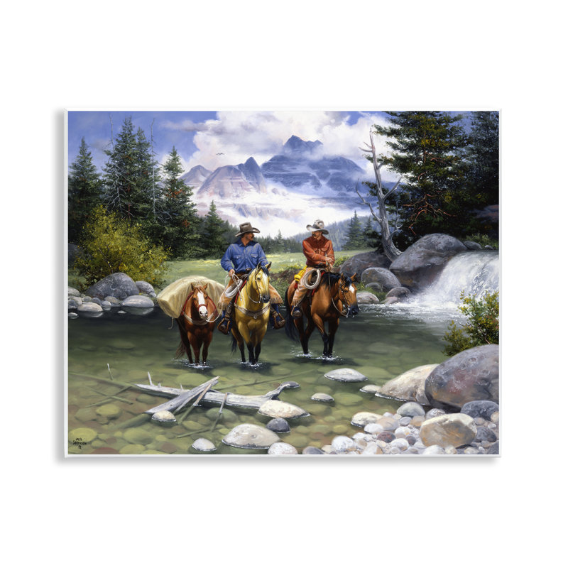 "Cowboys itinérants en ruisseau", art par Jack Sorenson