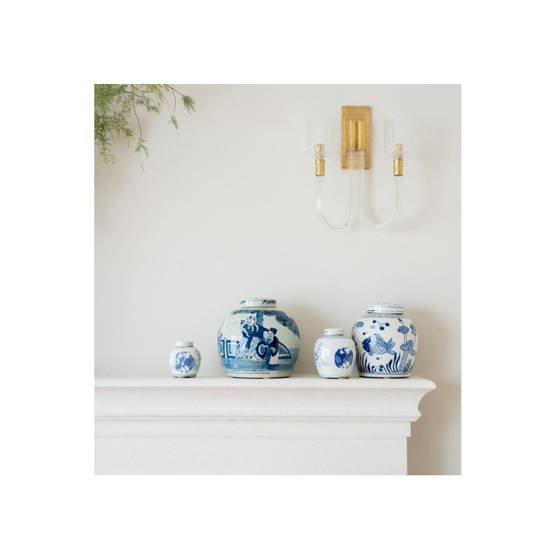 Handmade Ceramic / Porcelain Jar, 12" H x 12" W x 12" D