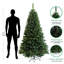 Arbre de Noël artificiel à charnière pré-éclairé 6 pi - assemblage facile avec support pliable