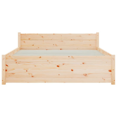 LED Bed Frame Solid Wood