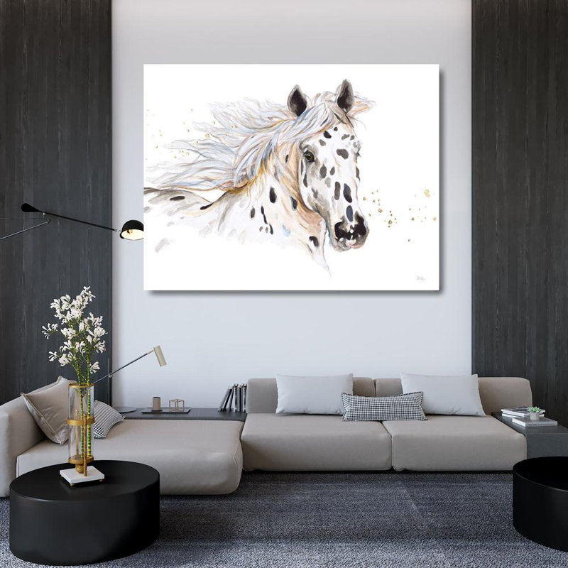 «August Grove® Pinto, Patricia», reproduction d'art sur toile, appaloosa, H 36 po x l 46 po
