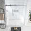 Porte de douche coulissante double sans cadre de 70 po de hauteur, verre trempé clair de 5/16 po (8 mm) avec couche de finition facile à nettoyer, avec tampon-120217170