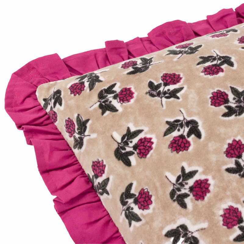 Kemble Floral Square Cushion, Pink