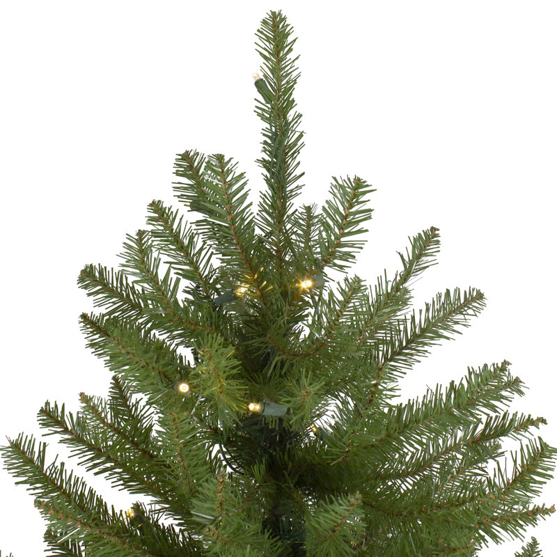 Pre-Lit Northern Pine Artificial Christmas Tree Multi Lights, 6.5', Warm White