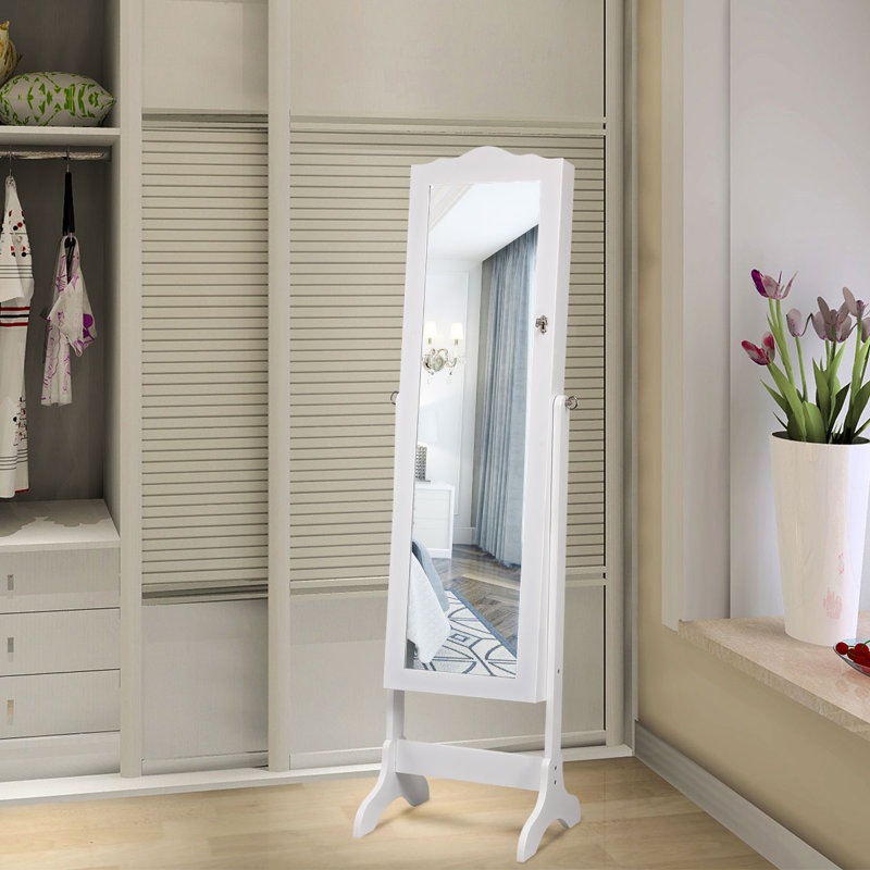 Gaven Jewelry Armoire, White