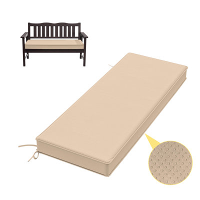 Coussin de banc antidérapant de 3 po d'épaisseur pour une utilisation intérieure et extérieure