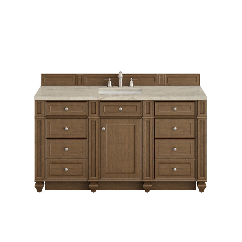 Bristol 60'' W Single Vanity, Saddle Brown, Tajnar Eclos