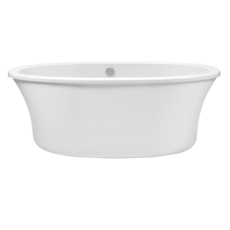 MTI Solutions 66" Freestanding Air Bathtub, White, Centre
