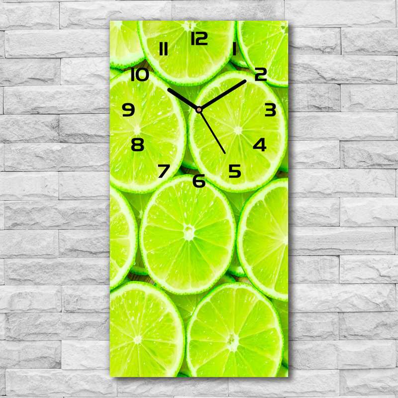 Jarael Glass Wall Clock, Green/Black