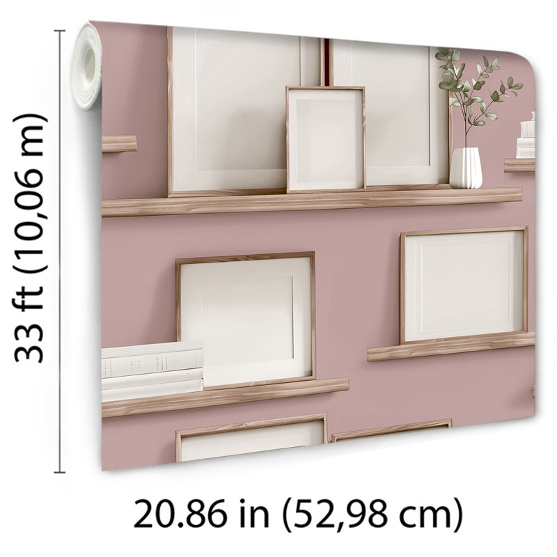 Papier peint avec cadre Frame, Rose