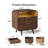 24" Arc Nightstand with Charging Station, LED Light, 2 Drawers, USB-C & USB-A Ports,Set of 2-634622209-634622211