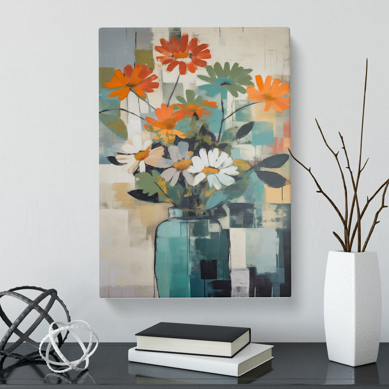 Algol Flowers Mid Century Vol.8 - Wrapped Canvas Print, 50cm H x 35cm W x 3cm D