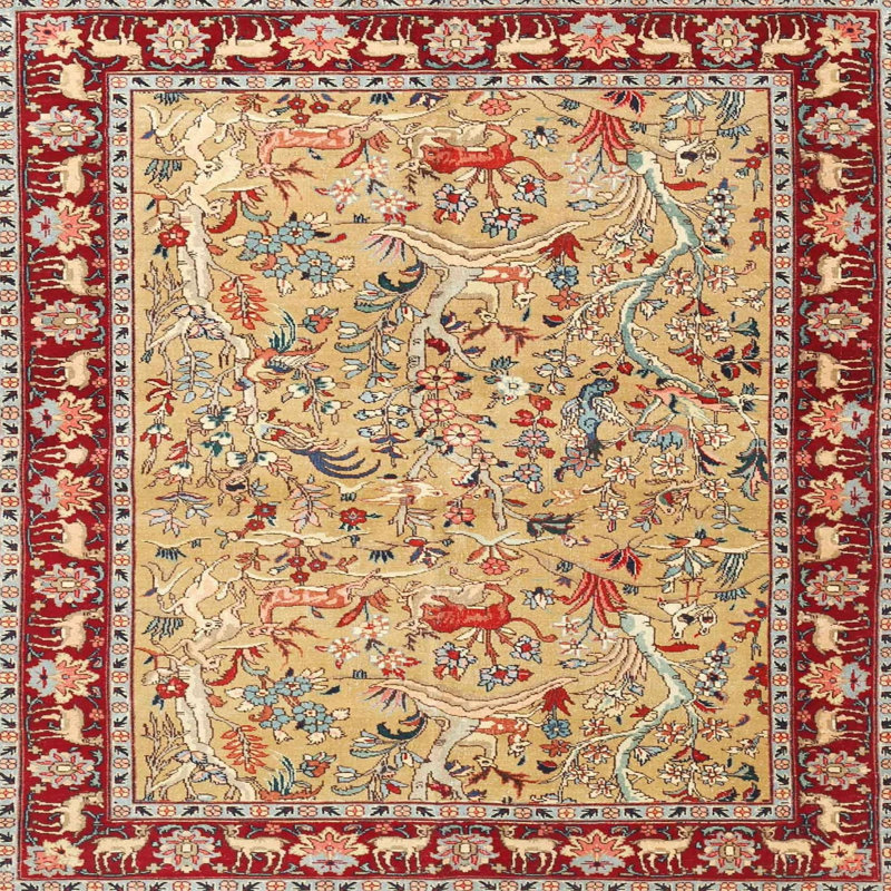 Coerper Oriental Indoor Rug, Square 6'