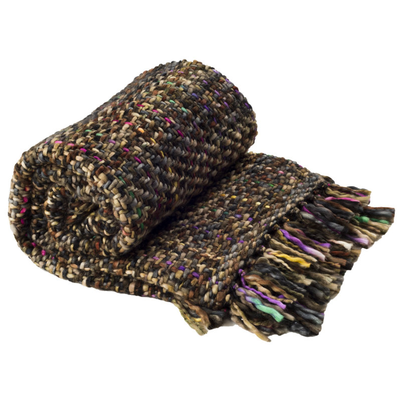 Knitted Throw Blanket, 60" L x 50" W x 1" D
