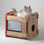 Lit superposé avec poteau pour chat Hewe