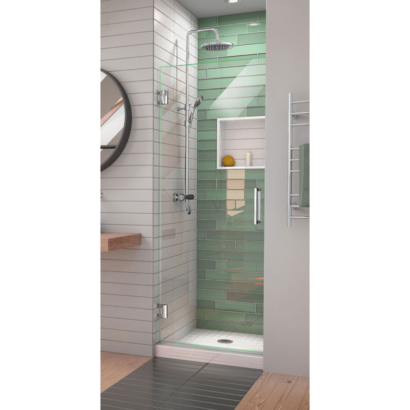 DreamLine Unidoor-LS 30 inch W x 72 inch H Frameless Hinged Shower Door in Chrome, Chrome, 30"