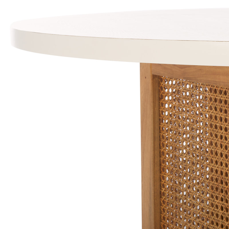 Table basse Pacetti, Plateau blanc / base naturelle