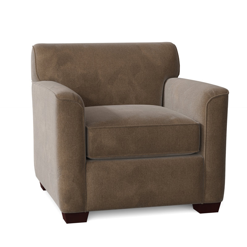 Fauteuil de 39 po de large Keaton, Non, Velours performance brun tweed 8