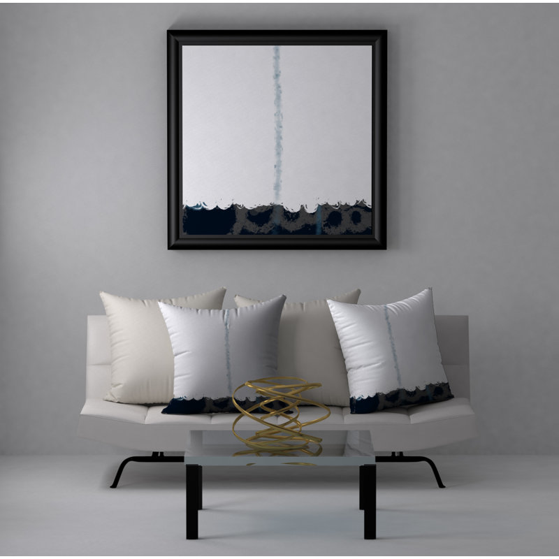 Housse et insert de coussin carré Thrilling, H 20 po x l 20 po, Noir / blanc