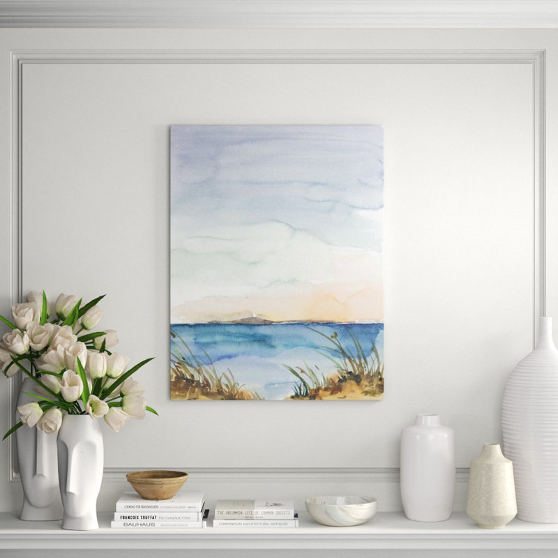 Lake In Fall II Painting by Sara Brown, Knife Gel, 40" H x 30" W