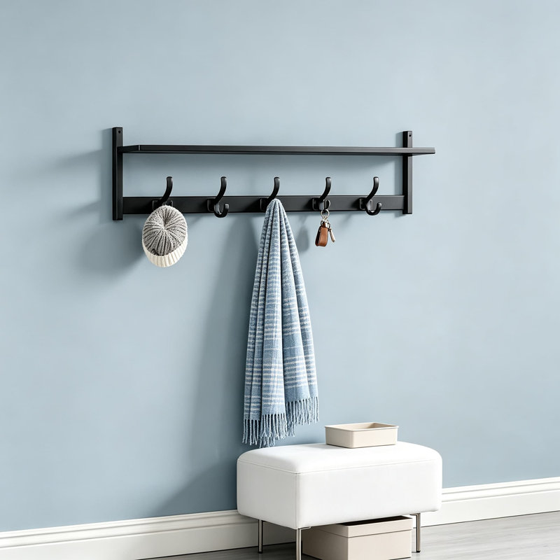 Portemanteau mural Rustic, Black