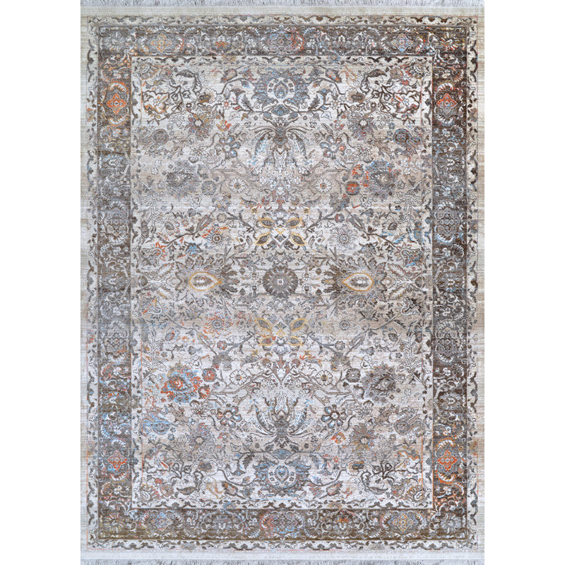 Tapis beige Temaka, Tapis de couloir 2 pi 6 po x 8 pi