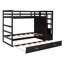 Lit superposé avec lit gigogne, escalier de rangement et tiroirs - Structure en bois massif pour enfants et adolescents-1330360139-1330360140