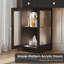 Meuble-lavabo à 3 tiroirs avec grand miroir de 43 po, bandes lumineuses à DEL et station de charge - Commode à maquillage moderne avec armoires de rangement-1075723513