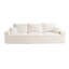 Canapé modulaire 110 po à 3 places en velours côtelé à compression profonde-387973314