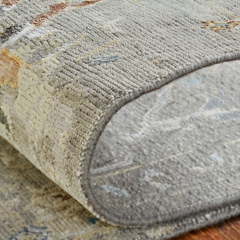 Tapis noué à la main Jiron Desert Bloom, Tapis de couloir 2 pi 6 po x 10 pi