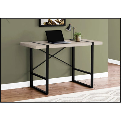 Industrial-Style Computer Desk for Home Office, Spacious and Durable with Contemporary Design and Robust Metal Legs
