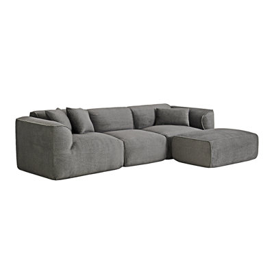 Canapé modulaire rembourré avec repose-pieds