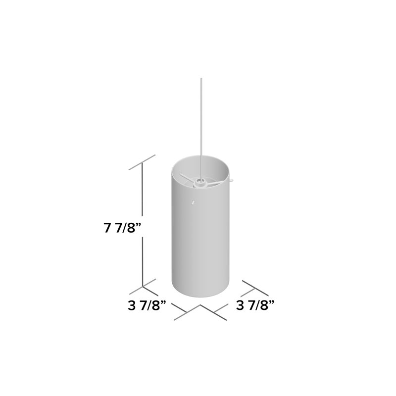 Luminaire suspendu cylindrique à 1 lumière Chambless, Acier brossé 51