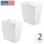 Ensemble de 2 petites poubelles de salle de bain rectangulaires iDesign-108647977